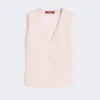 Wool crepe gilet, pink Wool crepe gilet, pink