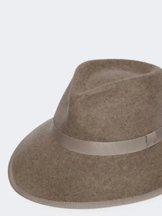 Wool felt hat, beige