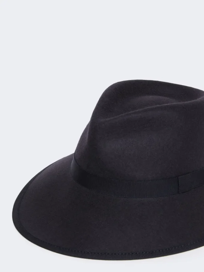 Wool felt hat, midnightblue Wool felt hat, midnightblue