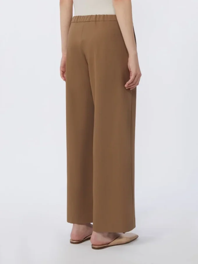 Wool gabardine trousers, camel