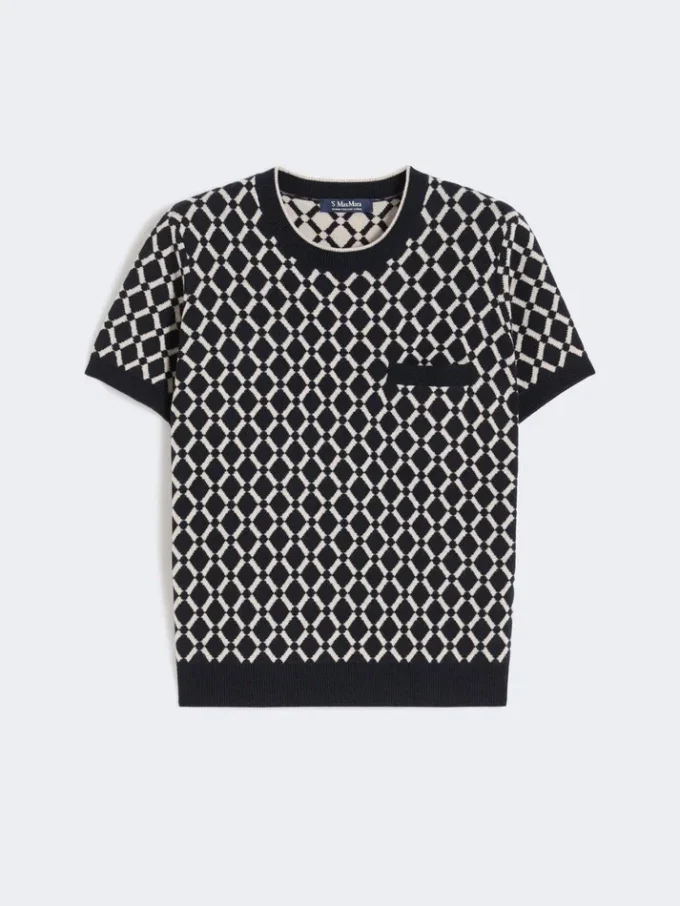 Wool jacquard jumper, ultramarine Wool jacquard jumper, ultramarine