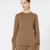 Wool jersey t-shirt, tobacco Wool jersey t-shirt, tobacco