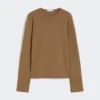 Wool jersey t-shirt, tobacco Wool jersey t-shirt, tobacco