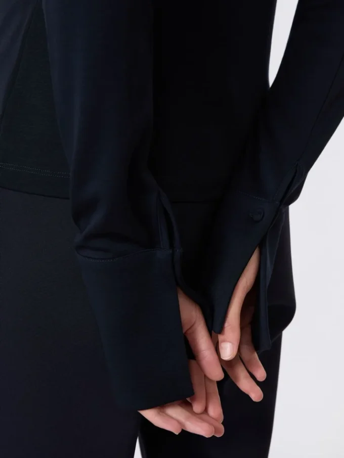 Wool jersey top, ultramarine