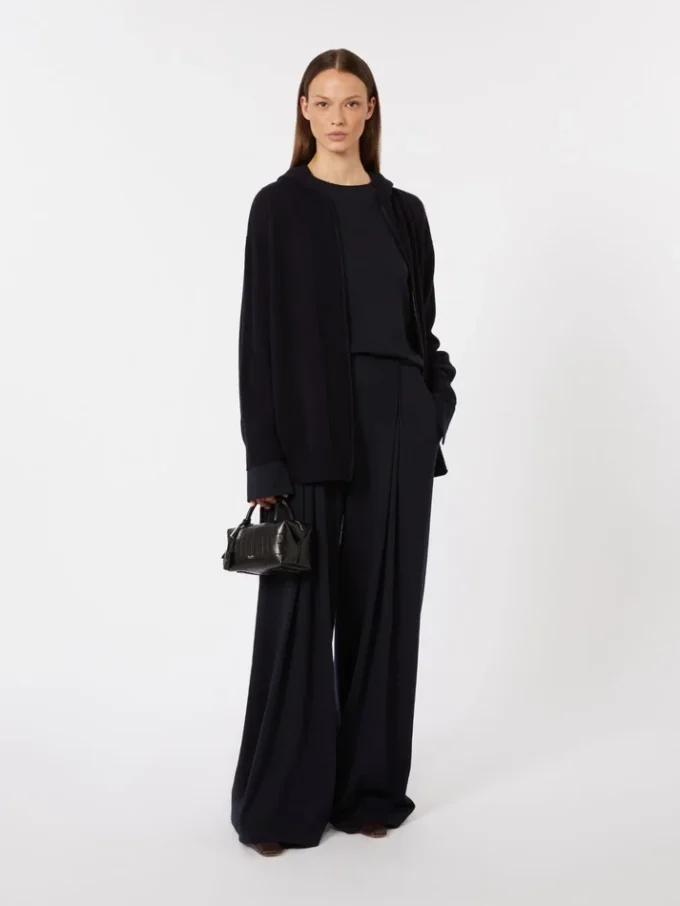 Wool jersey trousers, ultramarine Wool jersey trousers, ultramarine