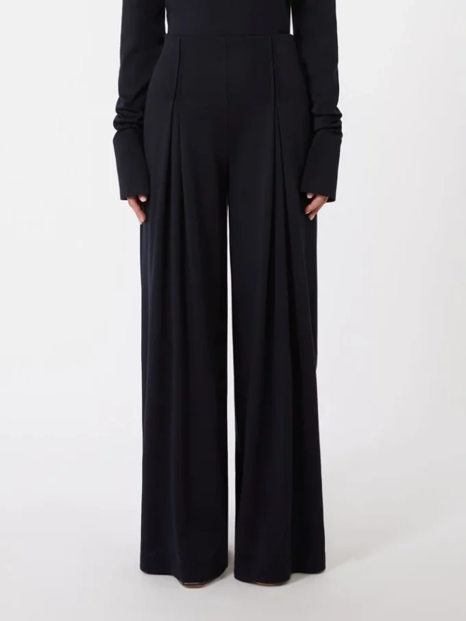 Wool jersey trousers, ultramarine Wool jersey trousers, ultramarine