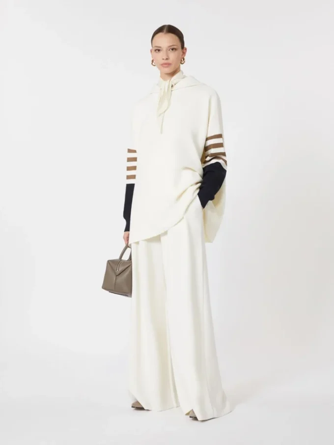 Wool-knit oversized jumper, ivory