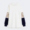 Wool-knit oversized jumper, ivory