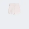 Wool, mohair and silk canvas shorts, beige pink