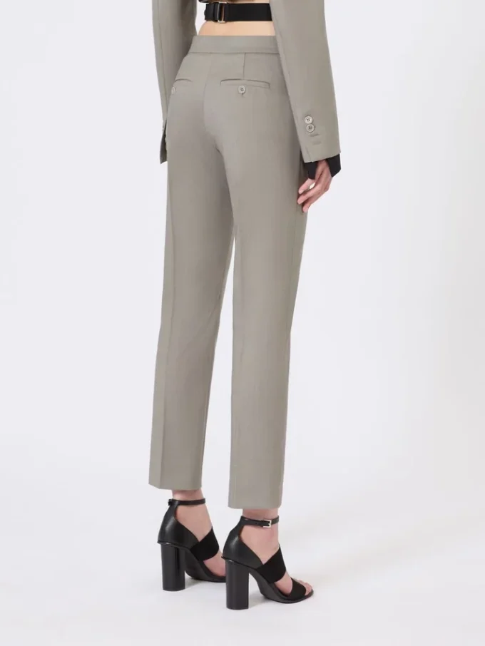 Wool, mohair and silk slim-fit trousers, medium grey