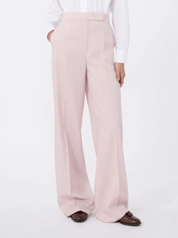 Wool, mohair and silk trousers, beige pink Wool, mohair and silk trousers, beige pink