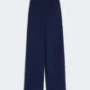 Wool piqua trousers, china blue