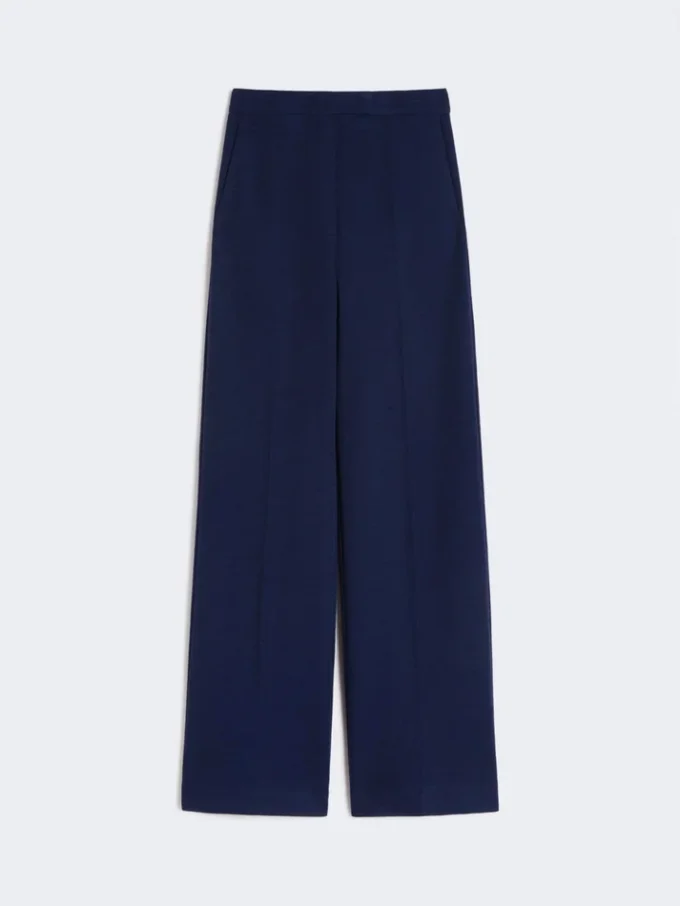 Wool piqua trousers, china blue