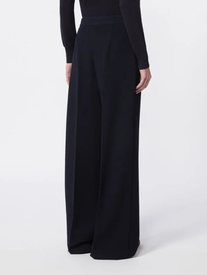 Wool piqua trousers, ultramarine