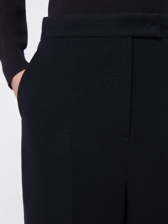 Wool piqua trousers, ultramarine