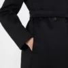 Wool robe coat, black Wool robe coat, black