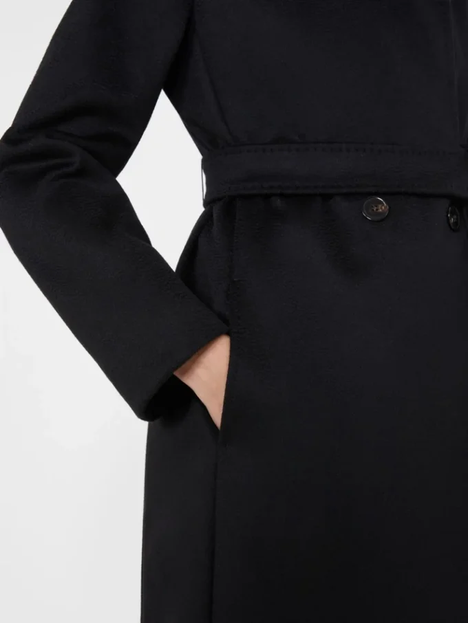 Wool robe coat, black Wool robe coat, black