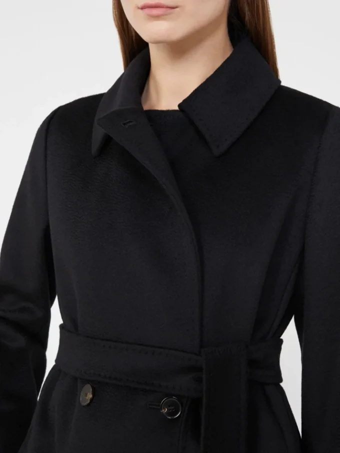 Wool robe coat, black Wool robe coat, black