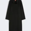 Wool robe coat, black Wool robe coat, black