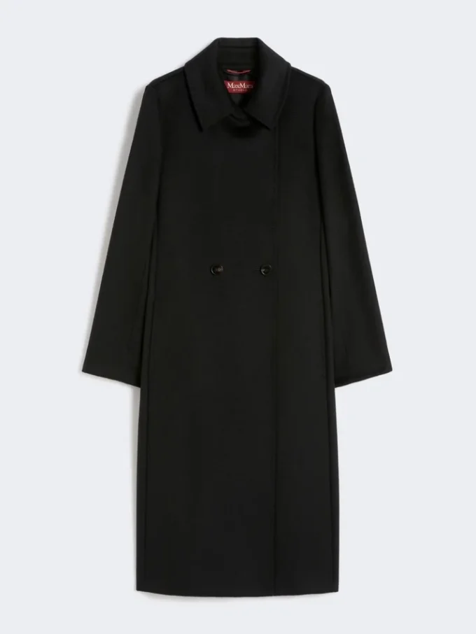 Wool robe coat, black Wool robe coat, black