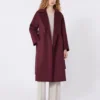 Wool robe coat, bordeaux Wool robe coat, bordeaux