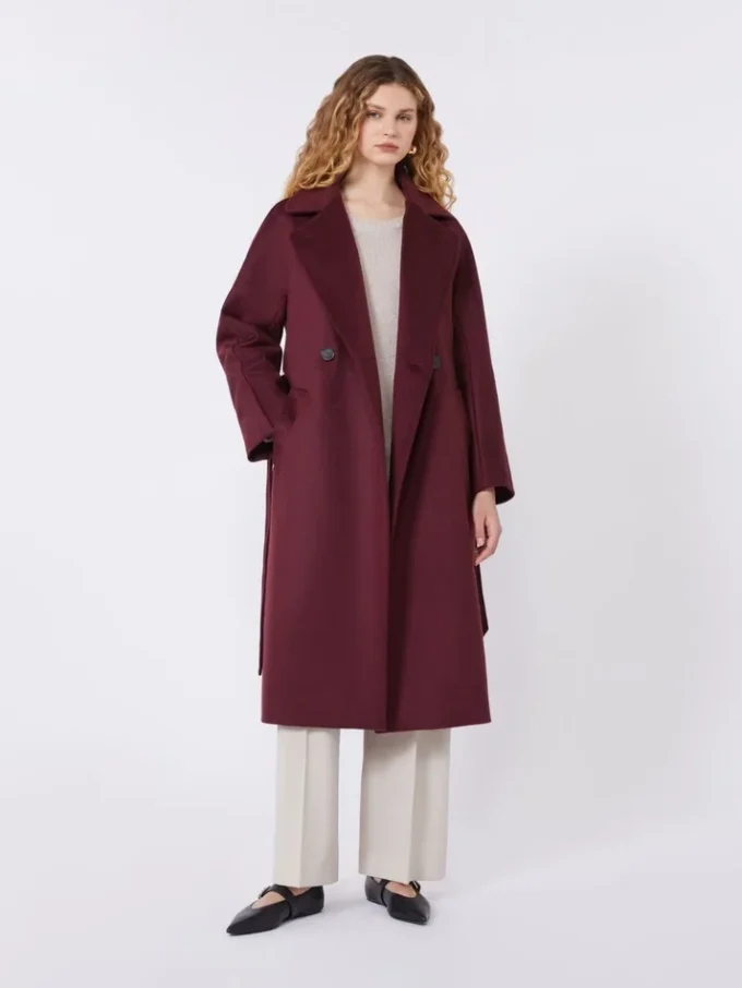 Wool robe coat, bordeaux Wool robe coat, bordeaux
