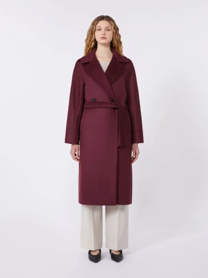 Wool robe coat, bordeaux Wool robe coat, bordeaux
