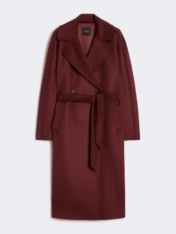 Wool robe coat, bordeaux Wool robe coat, bordeaux