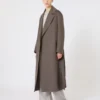 Wool robe coat, mud