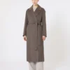 Wool robe coat, mud