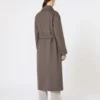 Wool robe coat, mud