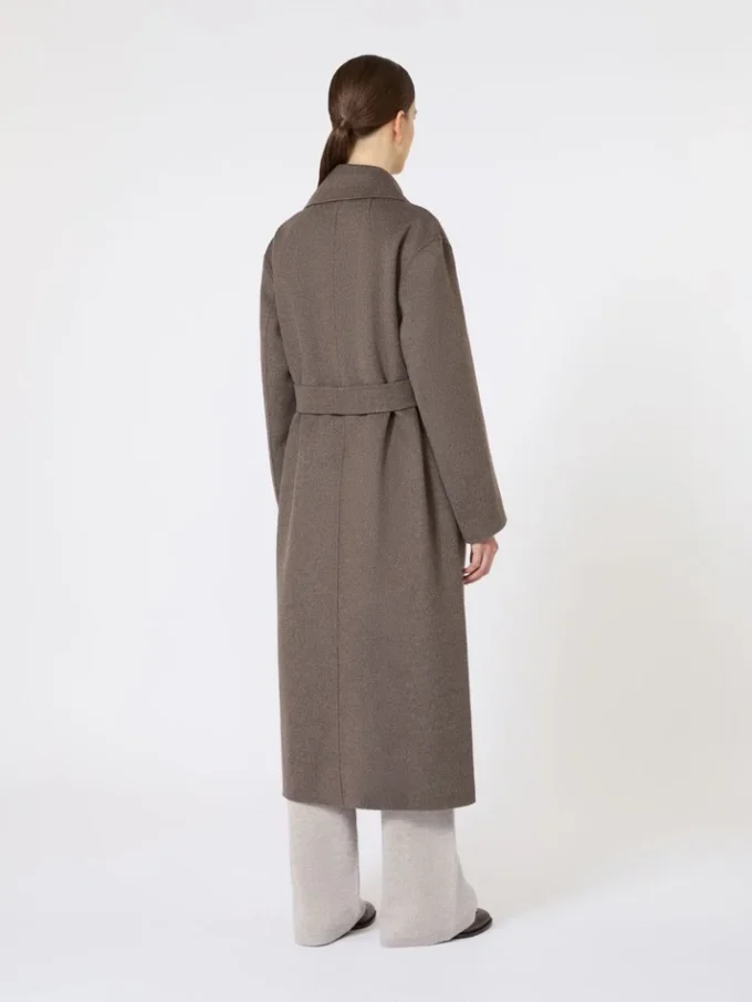 Wool robe coat, mud