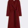 Wool robe coat, raspberry