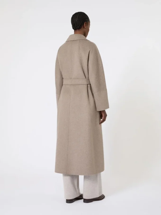 Wool robe coat, turtledove