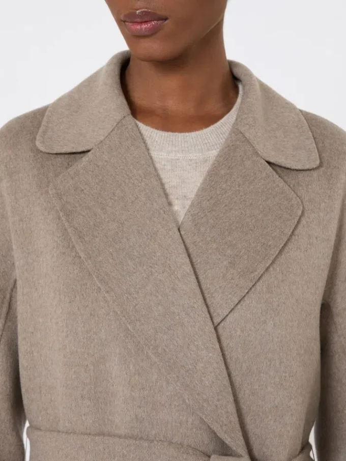 Wool robe coat, turtledove