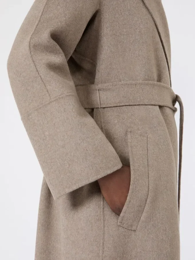 Wool robe coat, turtledove