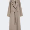 Wool robe coat, turtledove