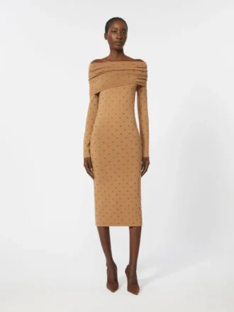 Wool yarn dress, skin dore