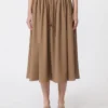 Woollen cloth midi skirt, hazelnut brown Woollen cloth midi skirt, hazelnut brown