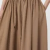 Woollen cloth midi skirt, hazelnut brown Woollen cloth midi skirt, hazelnut brown